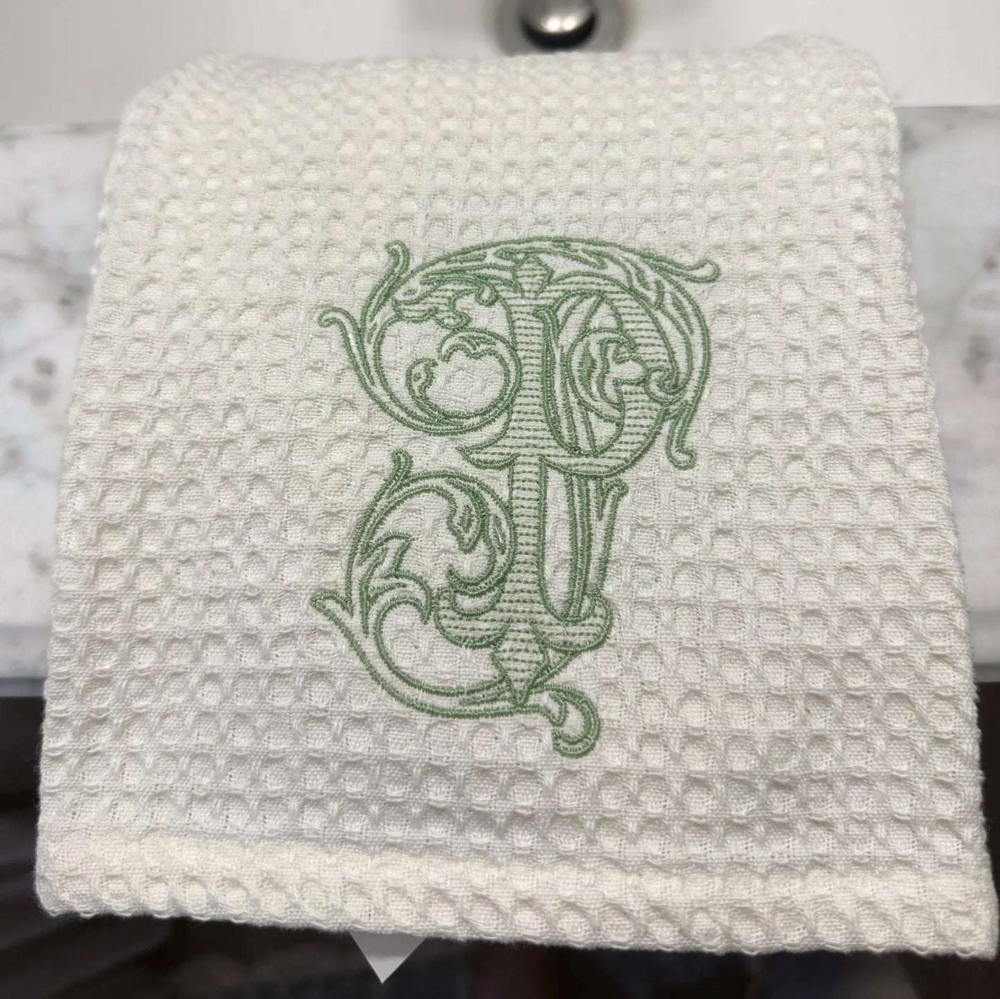 Personalized Waffle Weave Hand and Kitchen Towel
