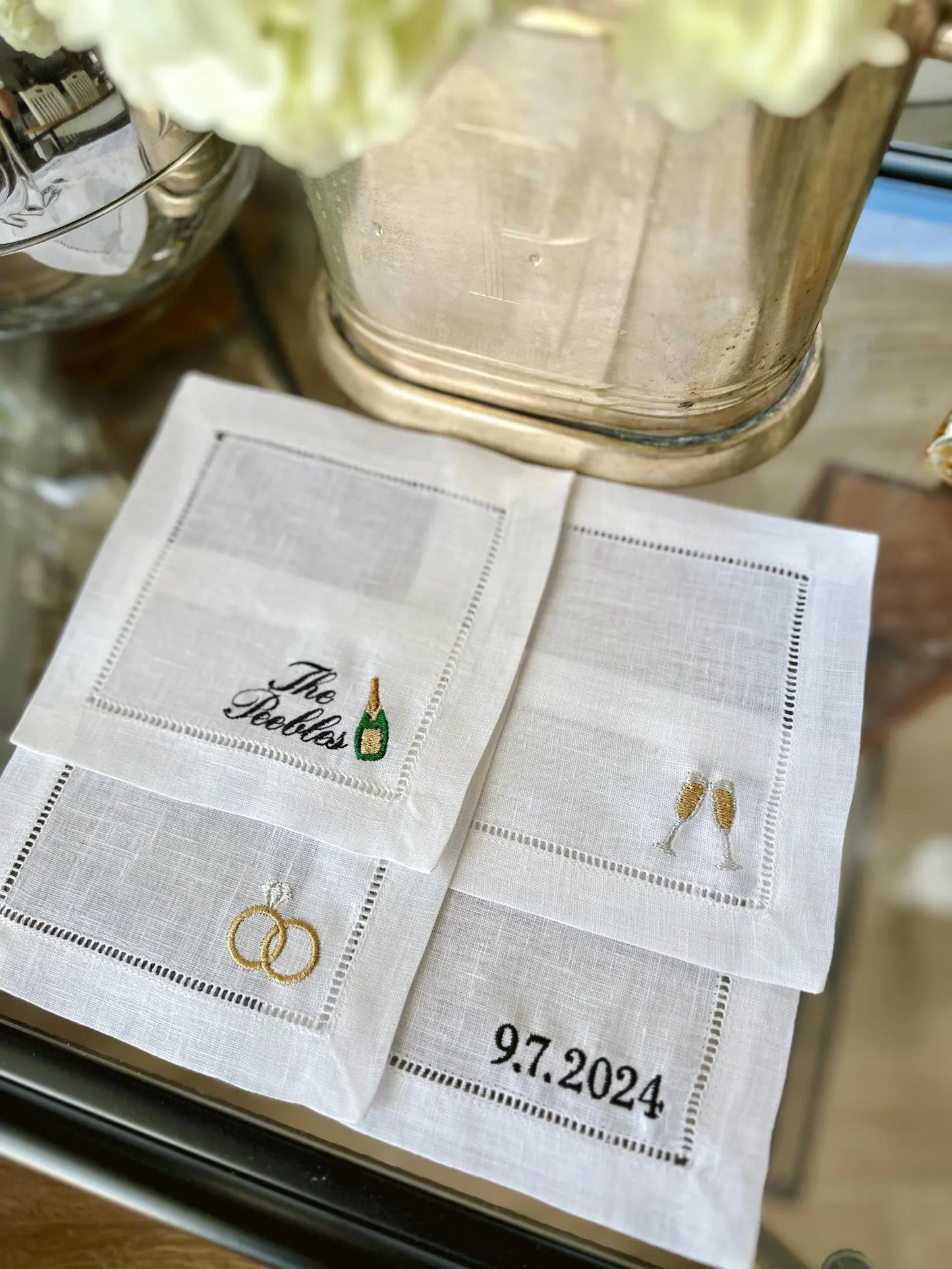 Wedding & Engagement Gift Cocktail Napkin Set
