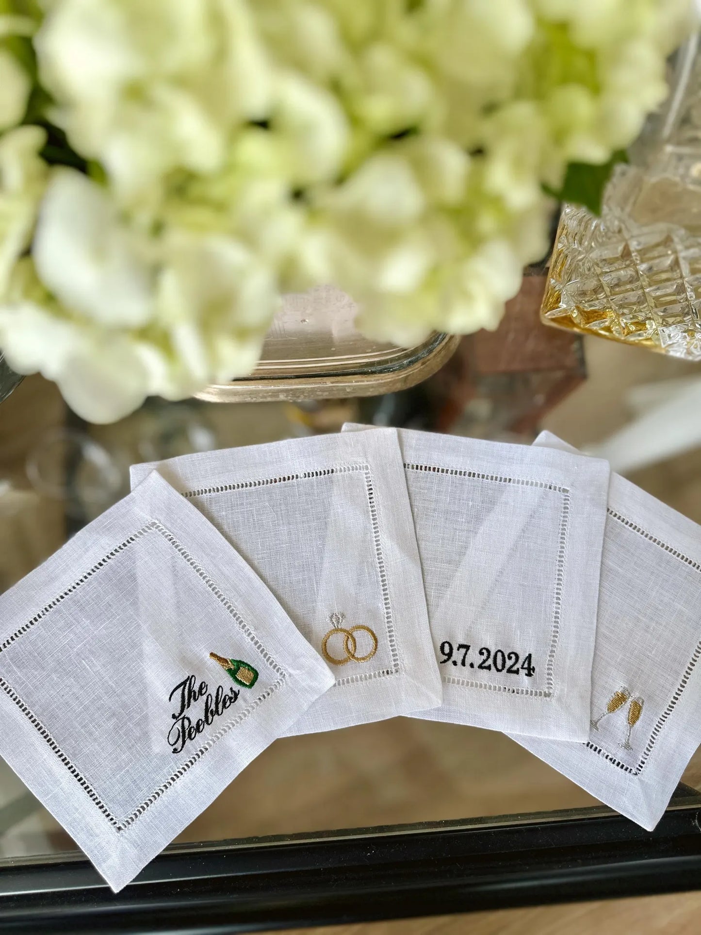 Wedding & Engagement Gift Cocktail Napkin Set