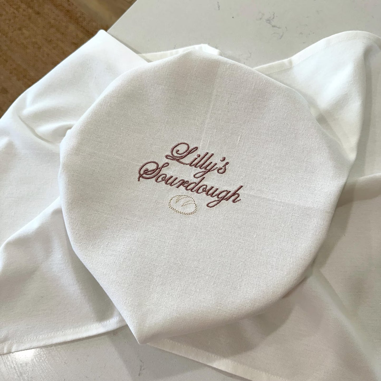 Custom Text + Icon Sourdough Towel
